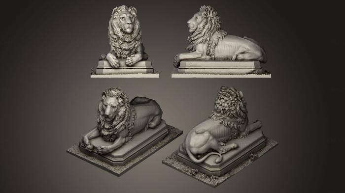 Figurines lions tigers sphinxes (STKL_0054) 3D model for CNC machine